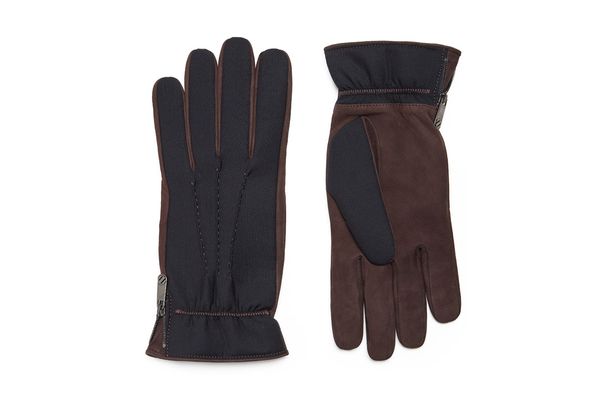 Ermenegildo Zegna soft suede and wool gloves