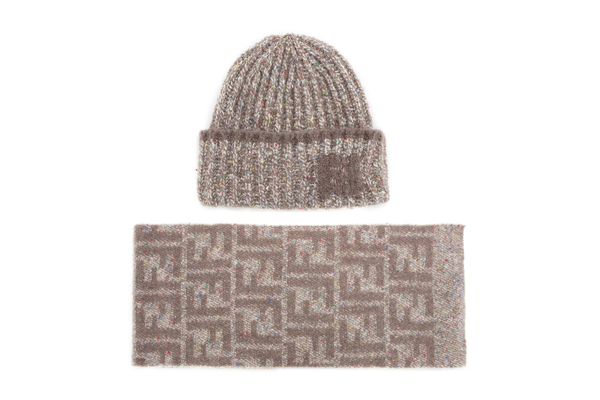 Fendi Knit Hat and Scarf Set