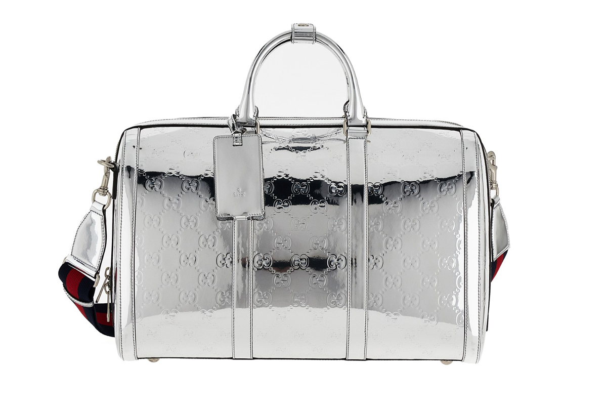 Gucci Silver-Mirrored Duffle Bag